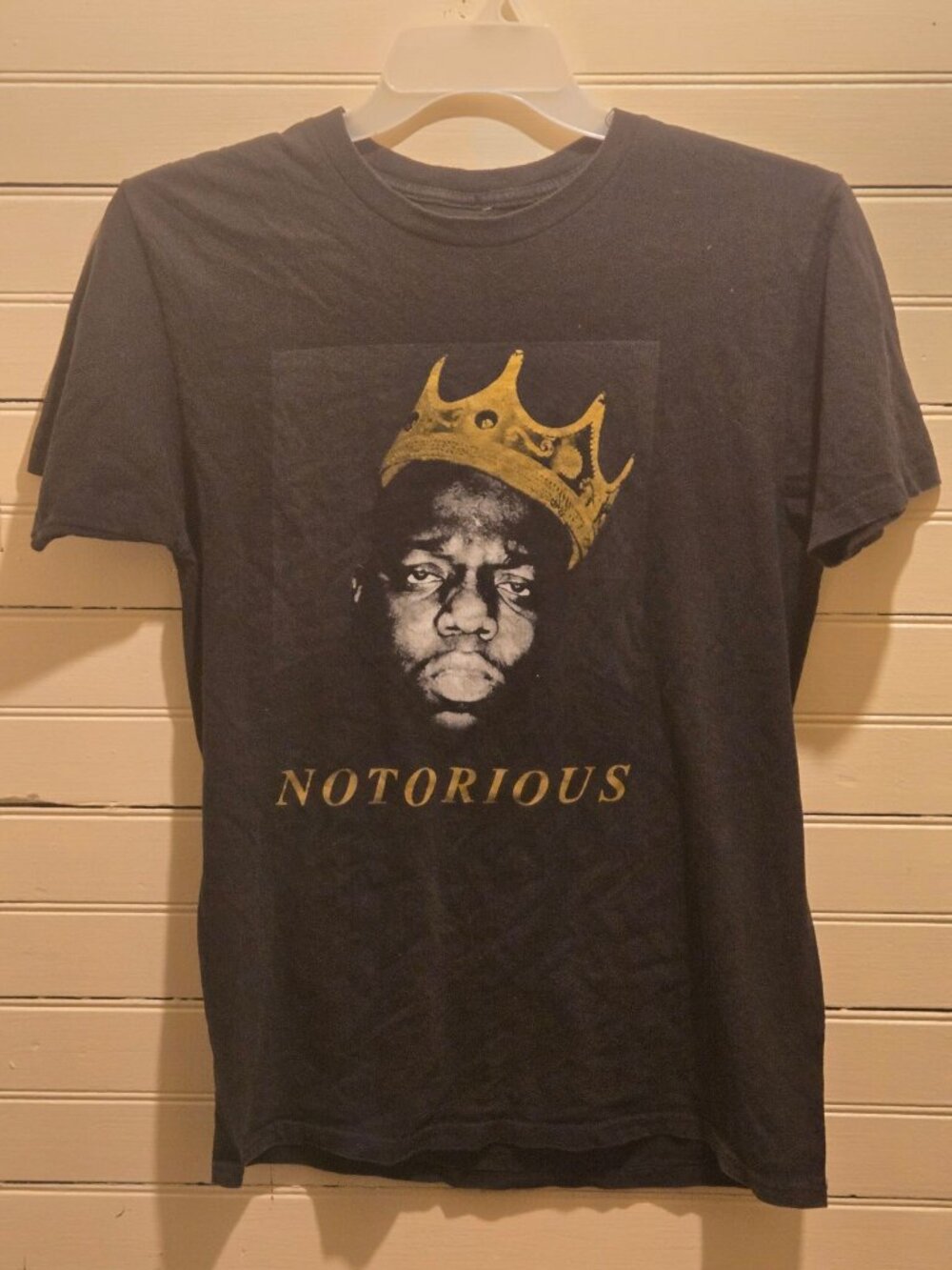 Notorious B.I.G. Shirt Men's M Black Graphic Short Sleeve Biggie Crown Tee